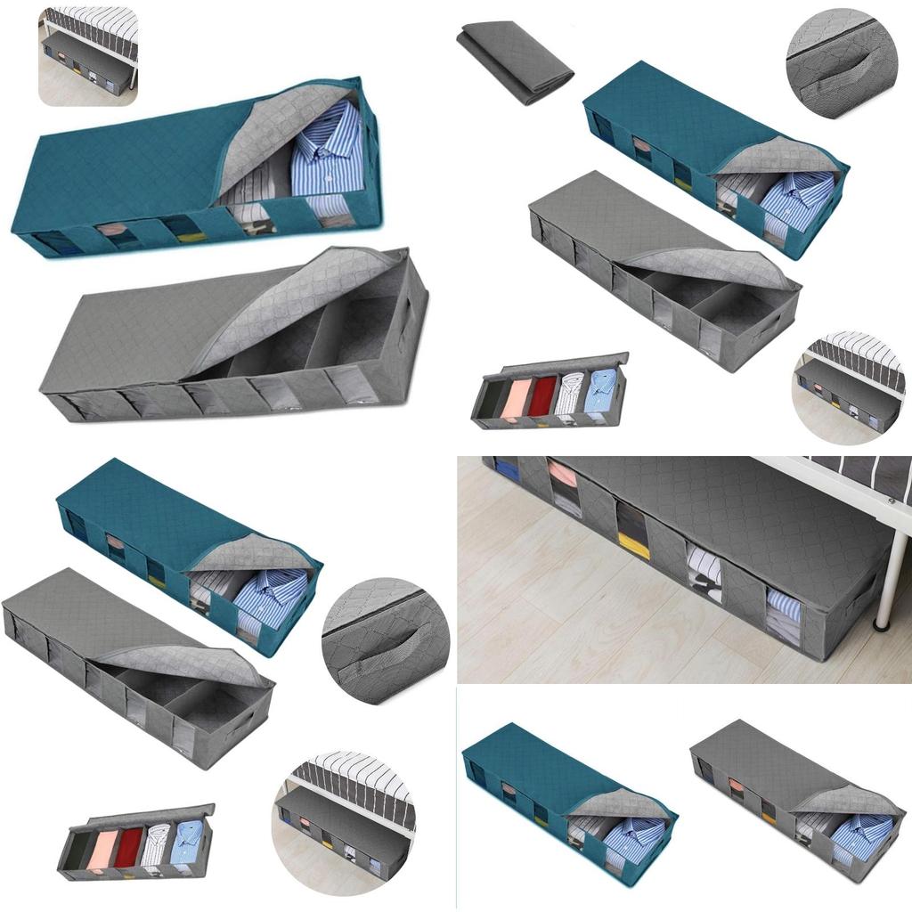 Foldable Non-woven Bed Bottom Storage Bag For Clothes And Quilts Moisture-proof And Dustproof