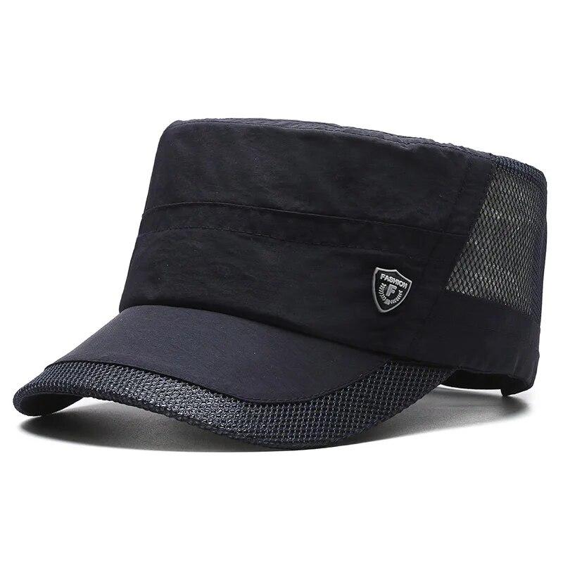Sommer Outdoor Freizeit Schiebermütze Herren Dünn Freizeit Sport Sonnenschutz Schnelltrocknend Mesh Atmungsaktiv Mittelalterlich Und Ältere Duckcap