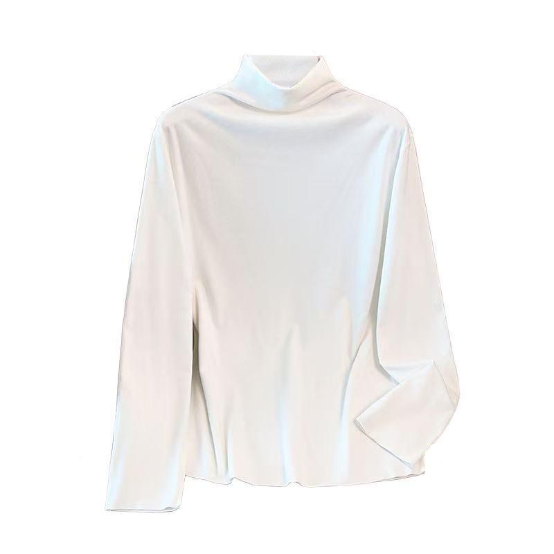 Plus-Size Women's Double-Sided Fleece Thermal Base Layer with Half-High Collar (200-300 Jin)