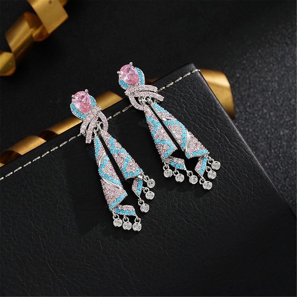 Colorful Ribbon Earrings Women Earrings Pendant Earrings Alloy Texture Perfect for Daily Wear and Various Occasions