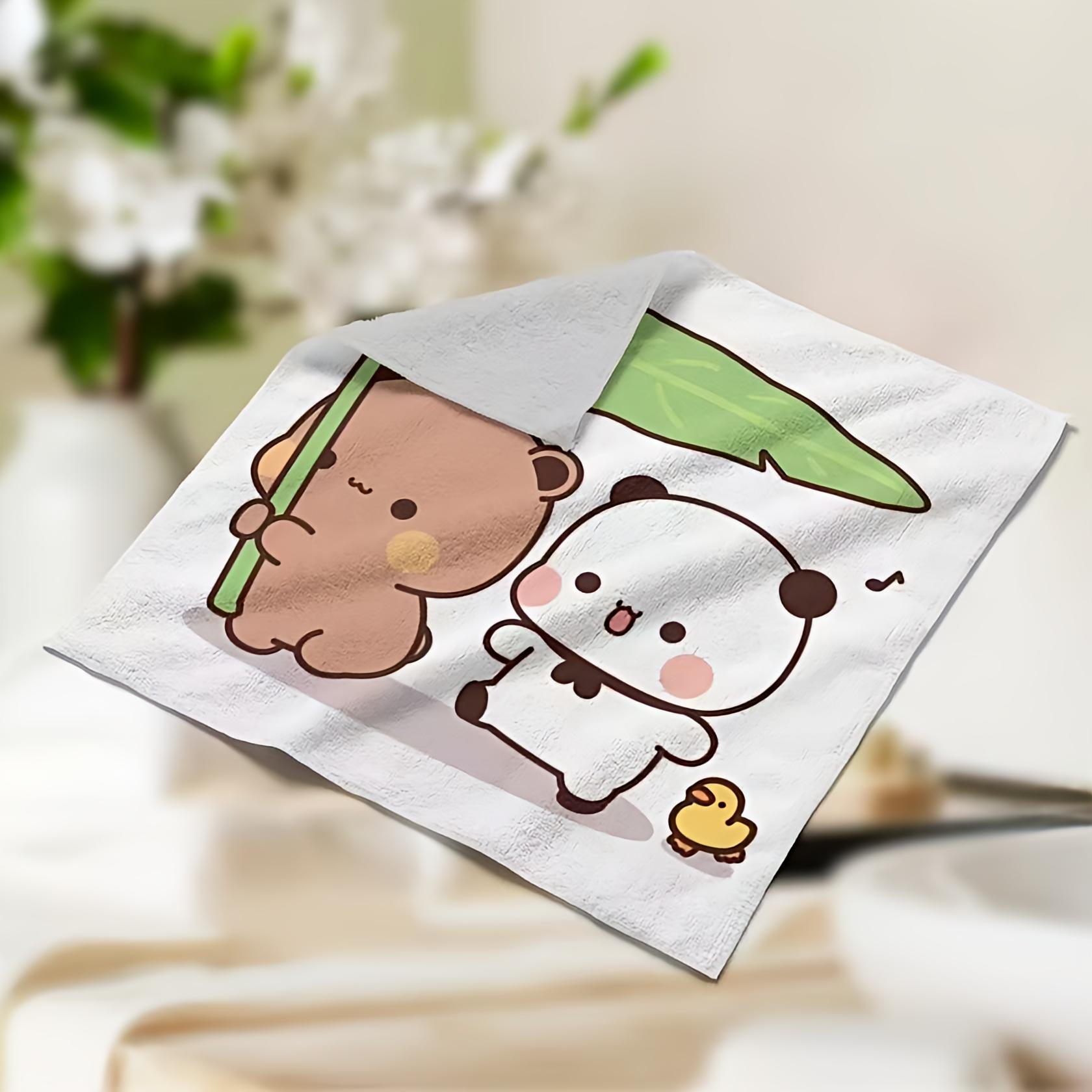 

Cute Bubu Dudu Bath Towel Cartoon Anime Cotton Towel Solid Color Soft Absorbent Towels Multipurpose Use For Travel Bathroom