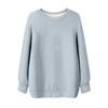 Women's Solid Color Round Neck Long Sleeved T-shirt Sweatshirt Top