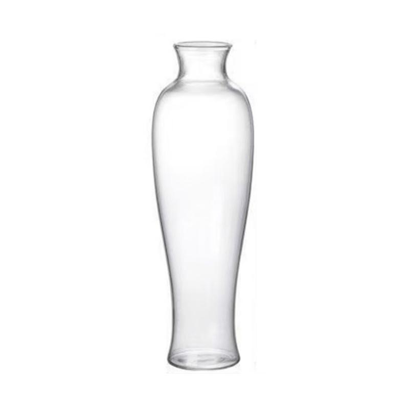 Elegant Clear Glass Vase Chinese Style Glass Zen Plum Vase Home Living Room DIY Flower Arrangement Ornament Wedding Table Decor