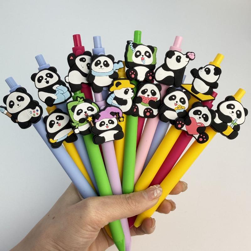 12 Pcs Super Cute National Treasure Panda Neutral Pen Black 0.7mm Student Creative Stationery Back To School Office Supplies Signature Pen