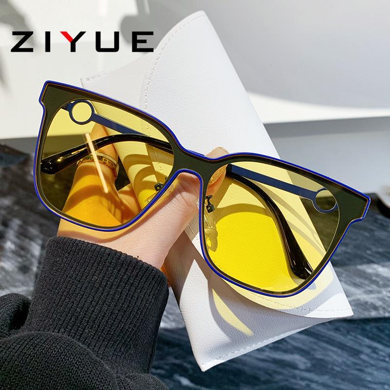Chic Retro Women's Sunglasses: Fashionable Large Frame, UV Protection, Slimming Design