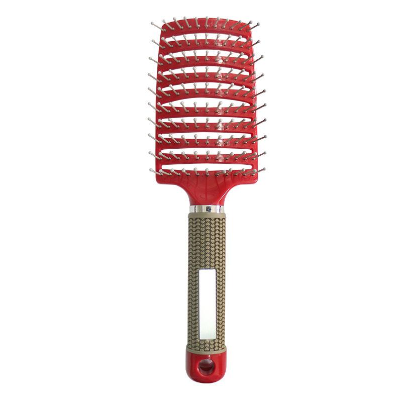 Pettine Bi-facciale per lo Styling dei Capelli per Uomini e Donne - Lisciante, Districante e Volumizzante con Denti Curvi per Pompadour, Onde, Controllo dell'effetto crespo e Massaggio del Cuoio Capelluto
