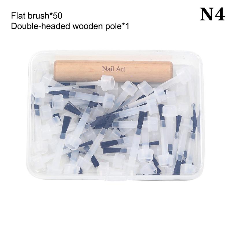 1Set Disposable Nail Polish Brush With Double Head Pen Can Replacement Head Brush Nail Brush Liquid Applicators Manicure Tools