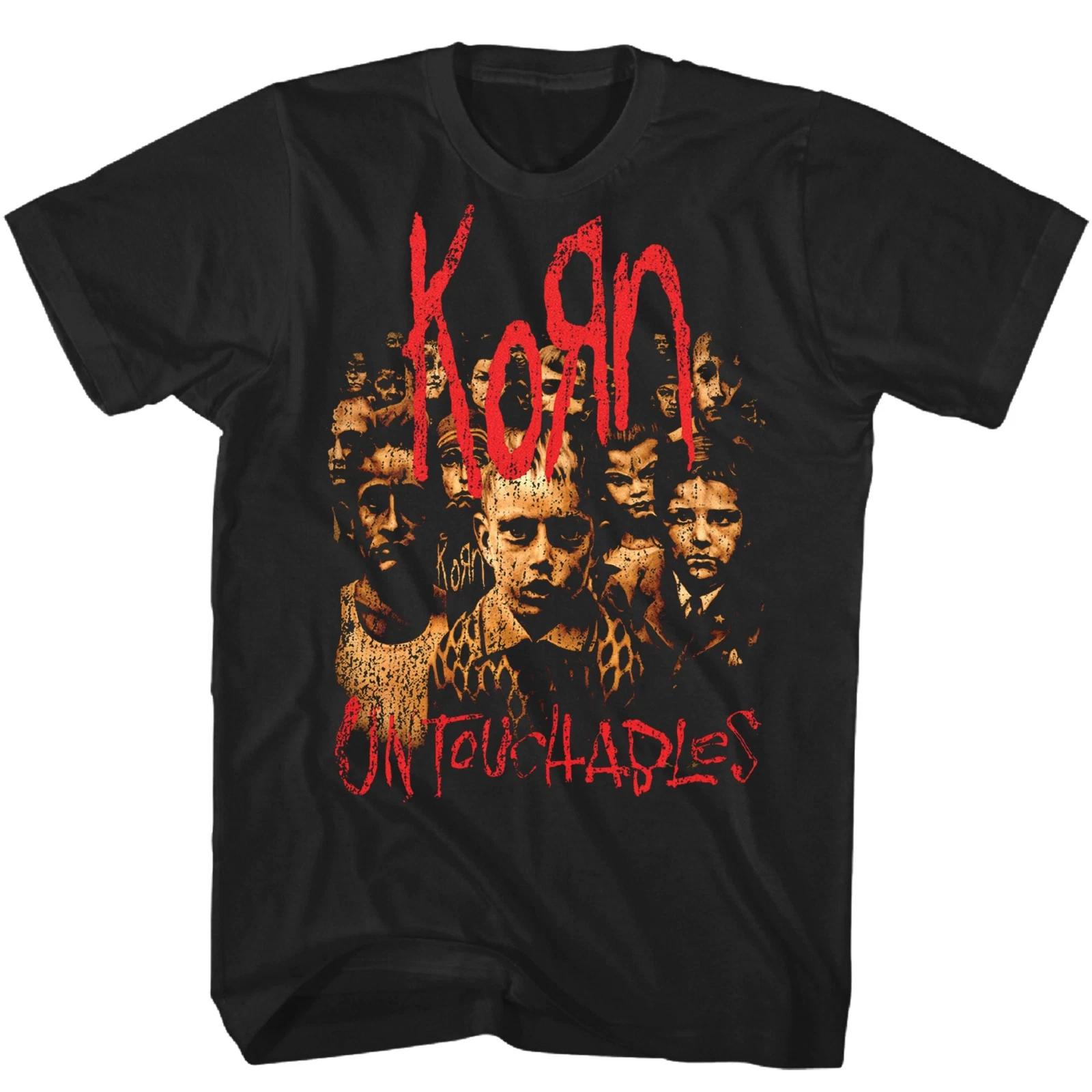 Korn Untouchables Мужская футболка Музыка Классический Концерт Рок-группа Футболка Новая Черная 2XL