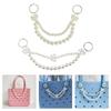 2Pcs Artificial Pearls Chain Bag Decoration Charm Large Imitation Pearls Beads Purse Chain Handbag Chain For Women Bag