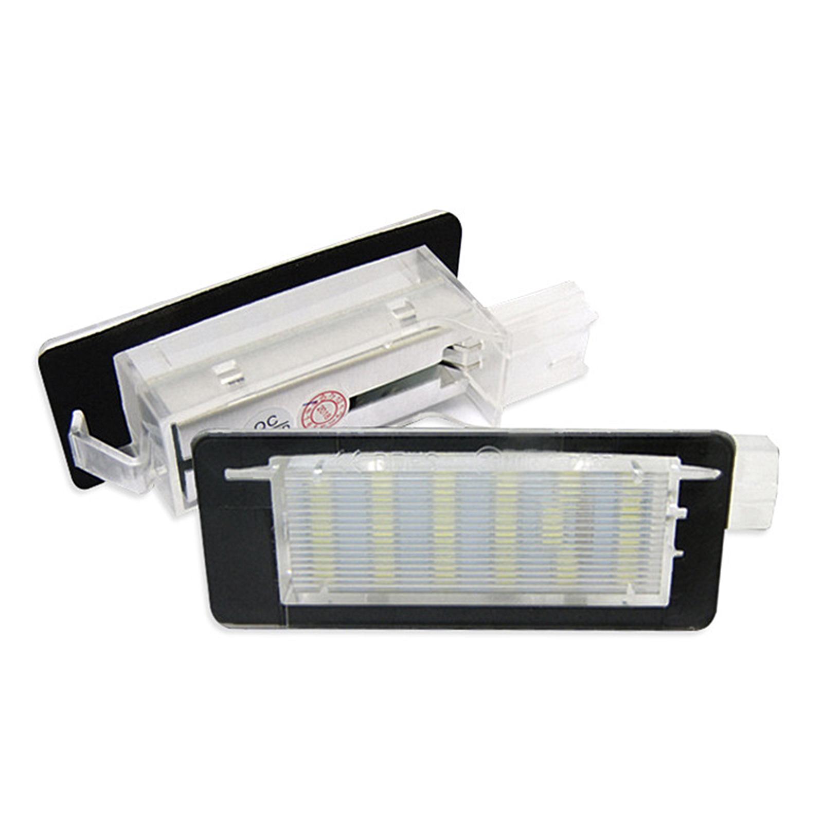 

2x светодиодных фонаря подсветки номерного знака для Renault Captur Clio 3 Clio 4 Espace 4 Fluence Laguna 3 Canbus Error Free водонепроницаемый белый белый