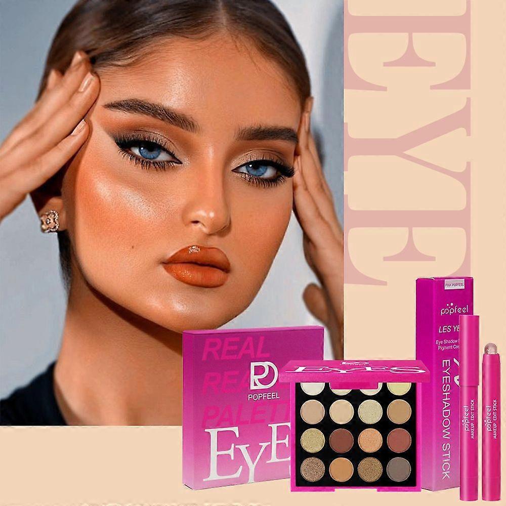 Makeup Sets for Women | Eyeshadow Stick Face Wash Headband Makeup Set | Smudge-Proof Cosmetics for Stage Theater Photoshoot Travel Dance