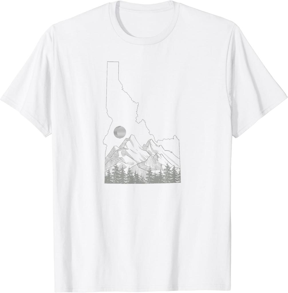 Idaho Retro Vintage Outdoors Mountain Graphic Design Men T Shirt