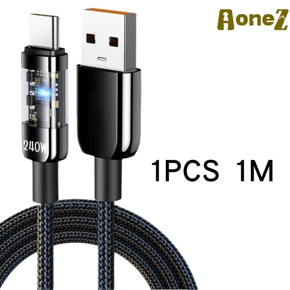 

1-3PCS Super Fast Charging 240W USB Type C Cable for Samsung Xiaomi Huawei OPPO LED Phone Charger Data Cord Phone Accessorie