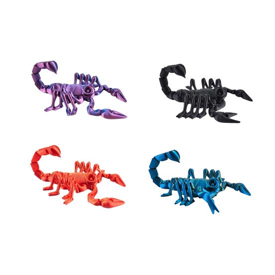 3D Printed Scorpion Figurine Movable Joints Simulation Scorpion Figure Articulated Animal Model Toy Home Office Bookshelf Desktop Decoration Ornament