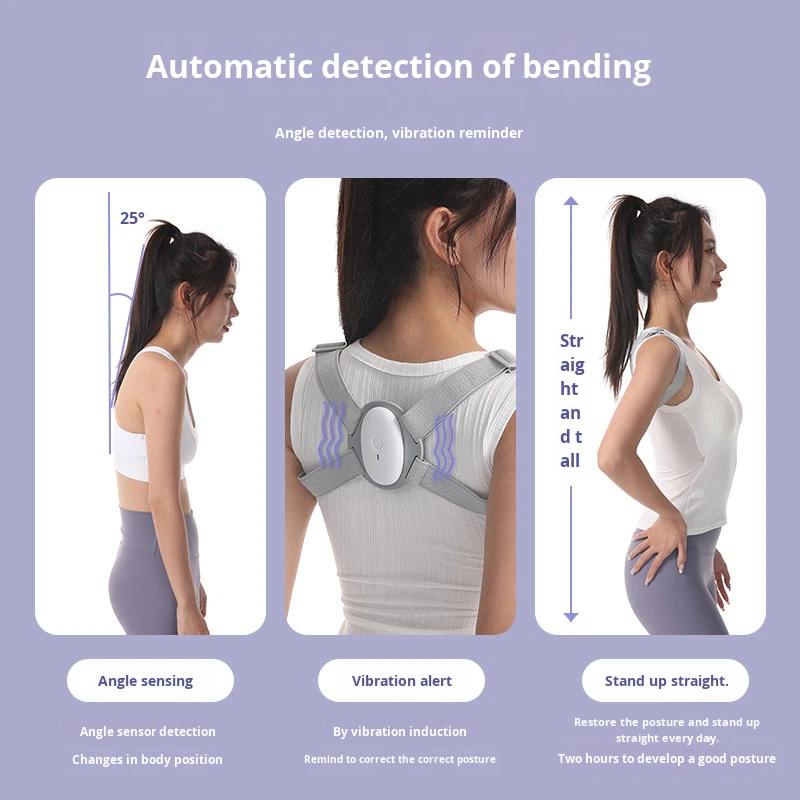 Smart Vibration Reminder Posture Correction Band Open Shoulder Invisible Design Prevents Neck Forward Tilt Straightens Back