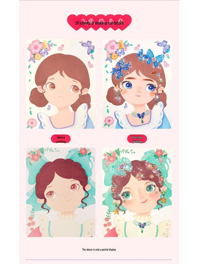 Mideer Milu Princess Makeup Bag - DIY Creative Toy for Girls, Handmade Makeup Book, Perfect Birthday Gift