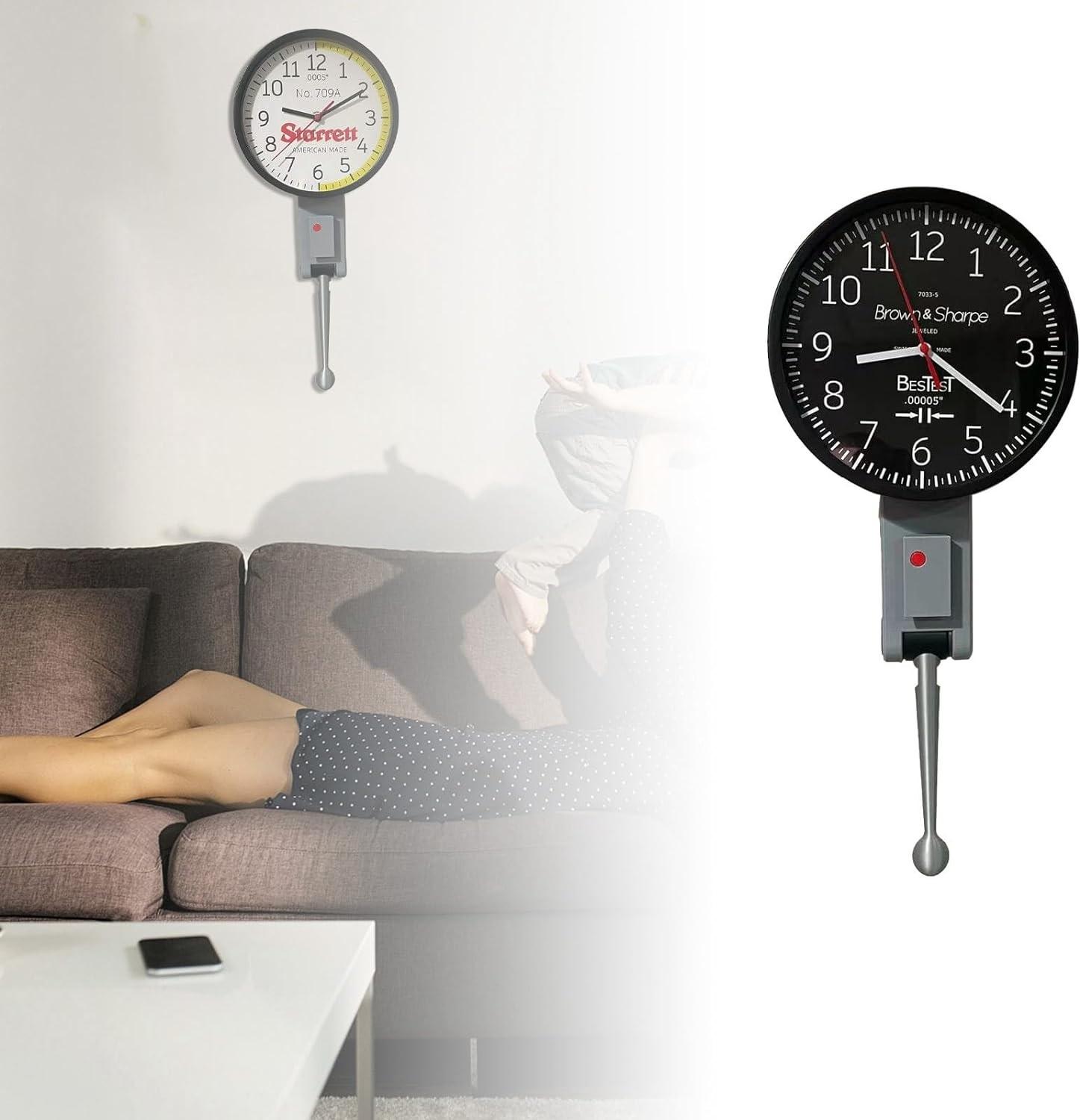 

Wtosuhe 8-дюймовые настенные часы с циферблатом и индикатором, отличный подарок для инженеров-механиков, настенные часы с циферблатом One Size