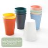 PP-Wasserbecher - Haushalts-Kaffeebecher-Set - Einfacher und kreativer vertikaler Muster-Kunststoff-Wasserbecher - Zahnbürstenbecher - Mundspülbecher