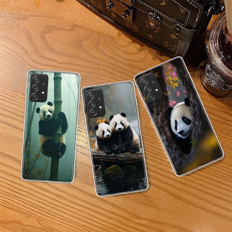 Panda Baby, Giant Panda Family Phone Case for Samsung A54 A57 A37 A17 A14 A15 A12 A24 A34 A55 A35 A25 A52S A07 A05S A04S A22 A32