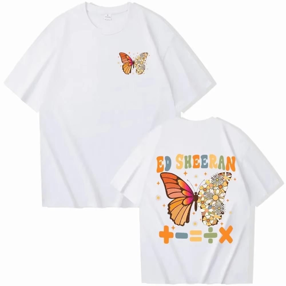 

2026 ED Sheeran Tour Ed Sheeran Butterfly Shirt Harajuku Man Woman Fan Gift Tee Best Selling High Quality Comfortable Top S