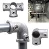 1\2''/3\4"/1'' Pipe Fitting Connector Fixed buckle Circular Frame Fasteners Aluminum Alloy Steel Elbow Circular Pipe Connector