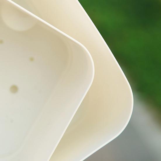 Yousheng Square Self Watering Pot with Drainage Hole Clear Reservoir Indoor Outdoor Plants Planting Pot Herbs Succulents Flower Planter with Wick