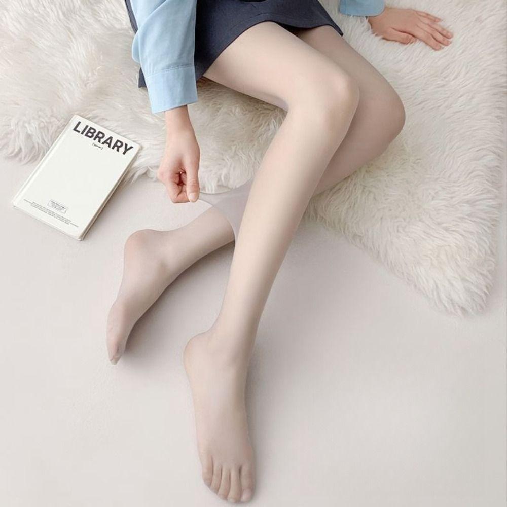 Mesh Grey Pantyhose Solid Color Ultrathin Stockings Simple Silk Stockings  Women