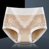 Mid-waist Large Size Comfortable Ladies Underwear Breathable Antibacterial Pure Cotton Sexy Lace Briefs for Women