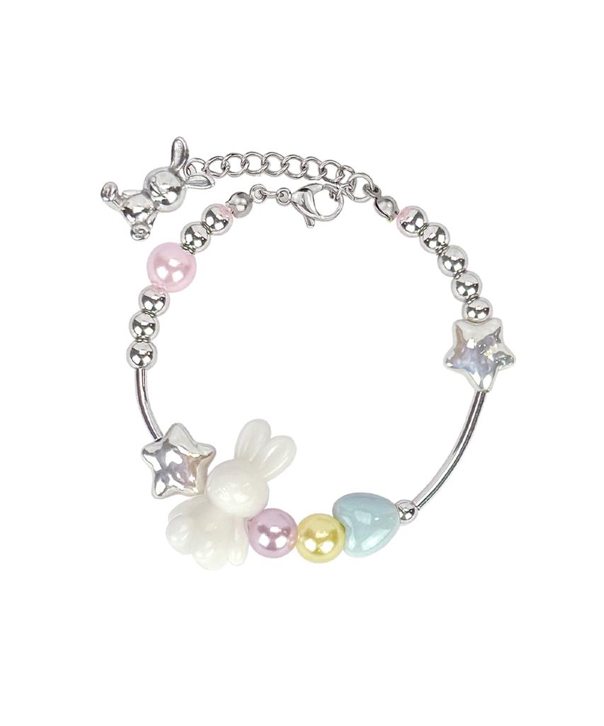 Vvv Pastel Bunny Star Chain Surgical Ball Bracelet