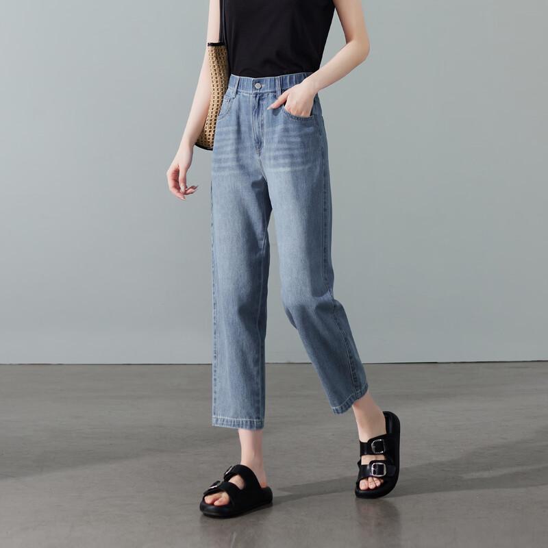 SOFSIL Women's Retro Straight-Leg Cropped Jeans