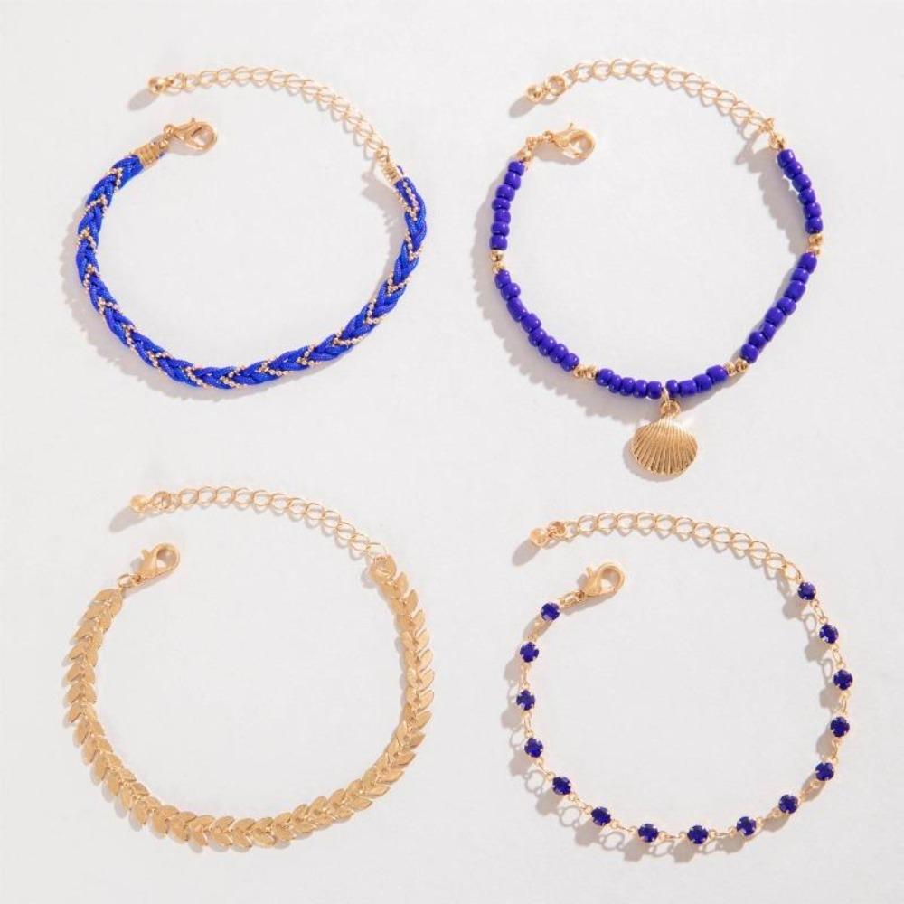 Bohemian Style Rice Bead Shell Multi-layer Bracelet Ethnic Style Rope Braided Bracelet