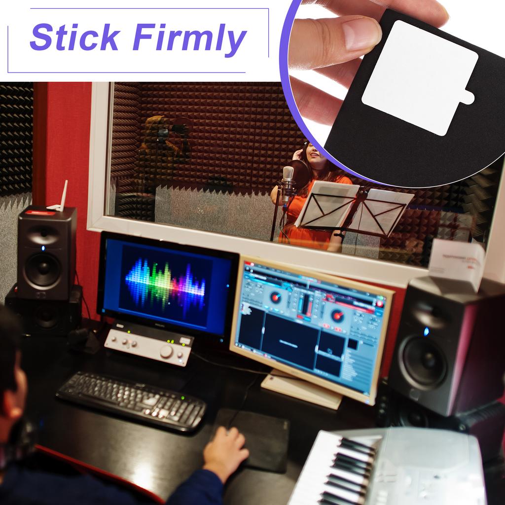 240 Pack Double Sided Tape For Acoustic Foam Panels & Walls, Heavy Duty Adhesive Squares With Easy Peel Tabs, Removable Mounting