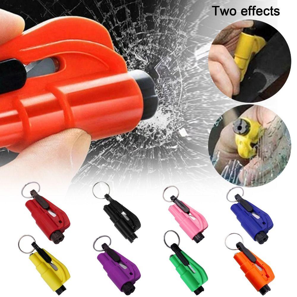 

Plastic 3 in 1 Car Emergency Escape Tool Mini Multifunctional Car Key Ring Unique Key Buckle