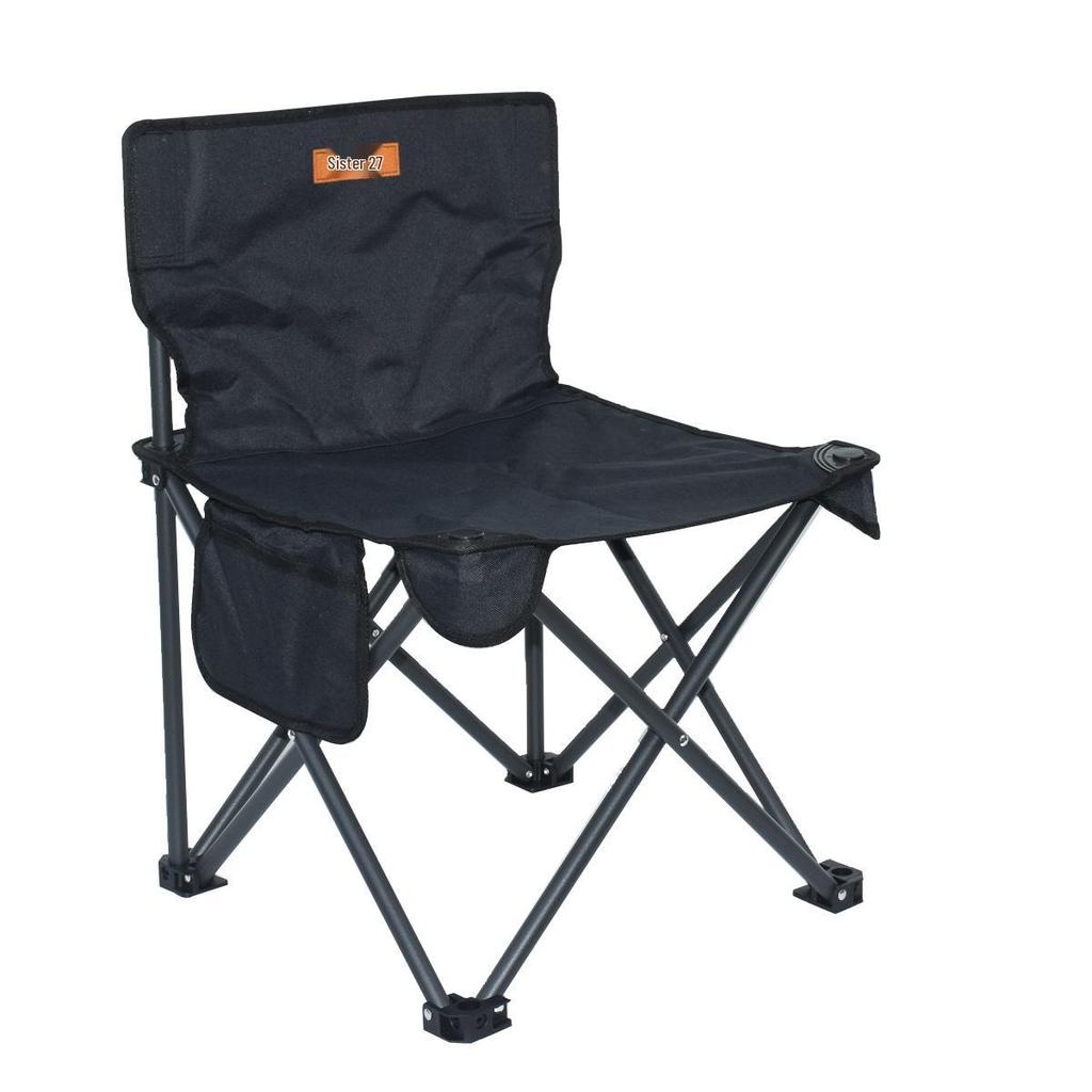 Stainless Steel Folding Outdoor Chair with Backrest for Picnic, Fishing, Sketching, and Camping