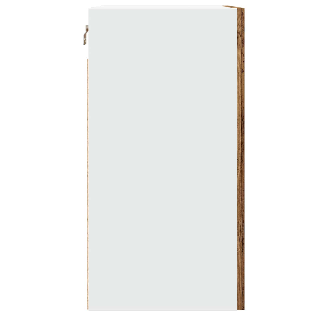 Lyon Wall Mounted Cabinet Rustic Wood Look 40 x 31 x 60 cm Engineered Wood