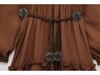 2025 Spring Women's European-American Style Belted Lace Short Dress