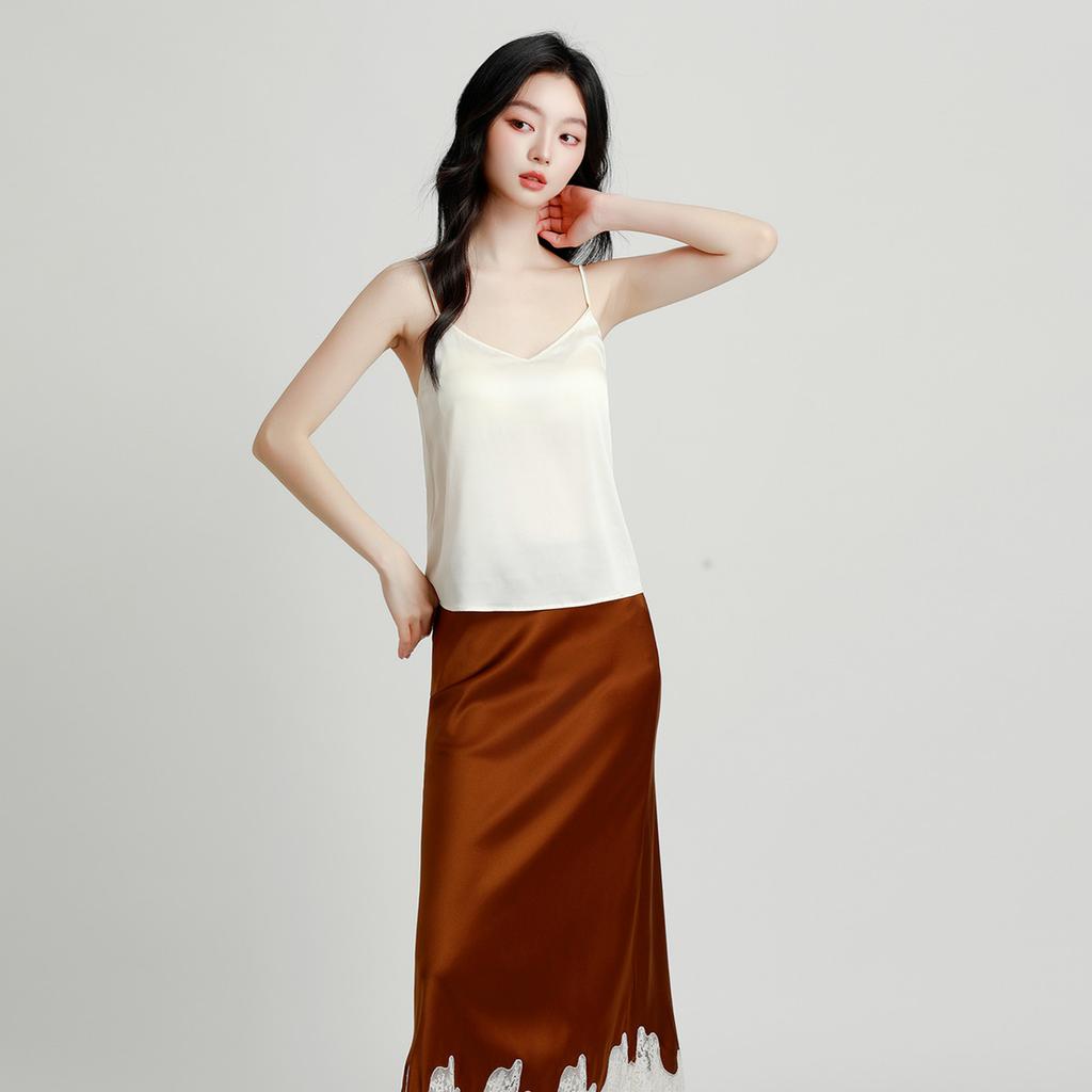 Mulberry Silk Classic Loose and Comfortable Skin-friendly Inner Match Women's Fashion Underwear Top Versatile Strap Bottom Tank Top