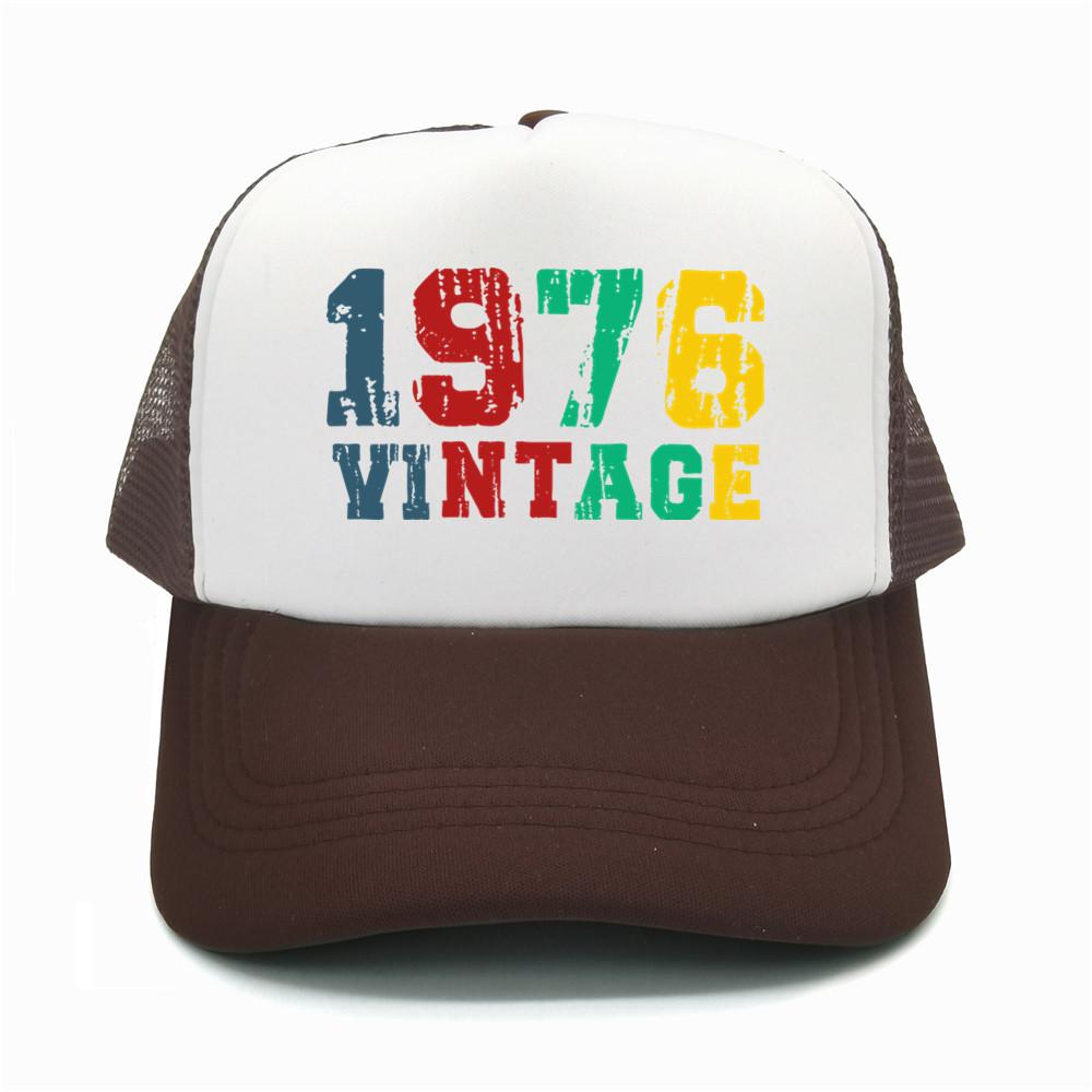 Made In 1976 Trucker Cap Unisex Birthday Gift Dad Hat Baseball Cap Unisex Outdoor Mesh Net Caps