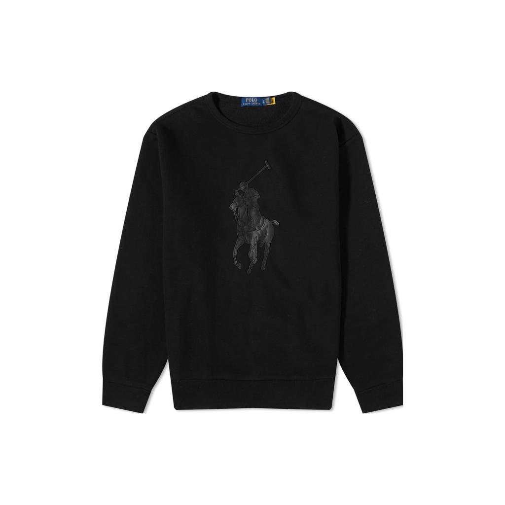 Polo Ralph Lauren Animal Print Crew Neck Casual Sweatshirt Men Sweatshirt Black 710920221-001