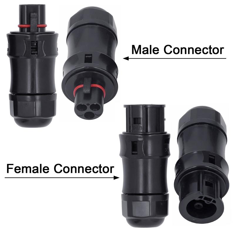 Bc01 3-Pin-Stecker AC Stecker/Buchse IP68 für Solar-Netzanschluss-Mikro-Wechselrichter Hoymiles Deye APsystems PV-Panel Stromversorgungs-Setup-Adapter