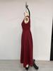 European & American Women's Elegant Solid Color Long Dress - New Fashion, Sophisticated Style.