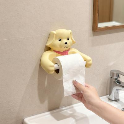 Kaymaz Yüzeyli Karikatür Köpek Tasarımlı Peçetelik Kolay Kurulum Hışır Hışır Kağıt Saklama Rafı Dekoratif Süs Banyo Aksesuarları