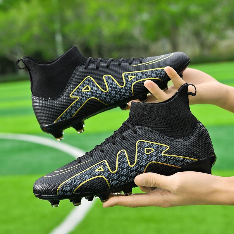 Football Shoes High Top Men's Broken Nails Long Nails Students Youth Sports Turf Competition Training Non-slip Sneakers