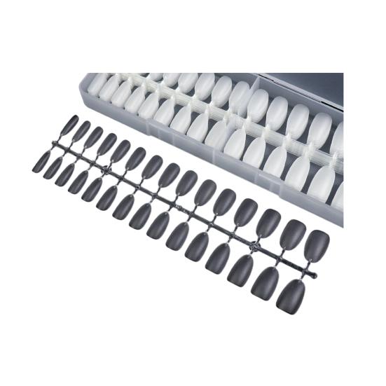 240Pcs/Set DIY Acrylic Fake Nails Double-sided Frosted Pre-Shape Square Long Nail Extensions Tips Home Salon Women Girls Full Cover Press on Nails Kit