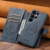 Detachable Magnetic Wireless Charging Bracket Card Wallet Flip Case for Samsung Galaxy S25 Ultra S22 S23 S24 Ultra Leather Cover