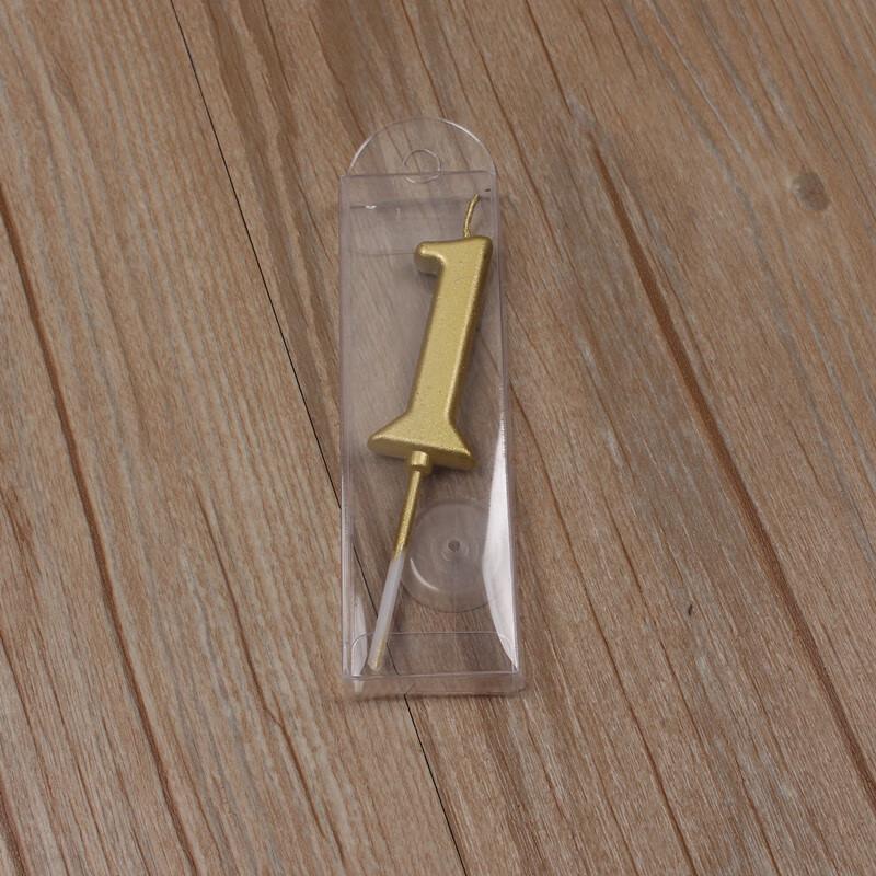 Golden Number Birthday Candle