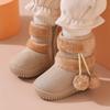 Boys and Girls Soft-soled Non-slip Warm Plus Velvet Thick Snow Cotton Shoes