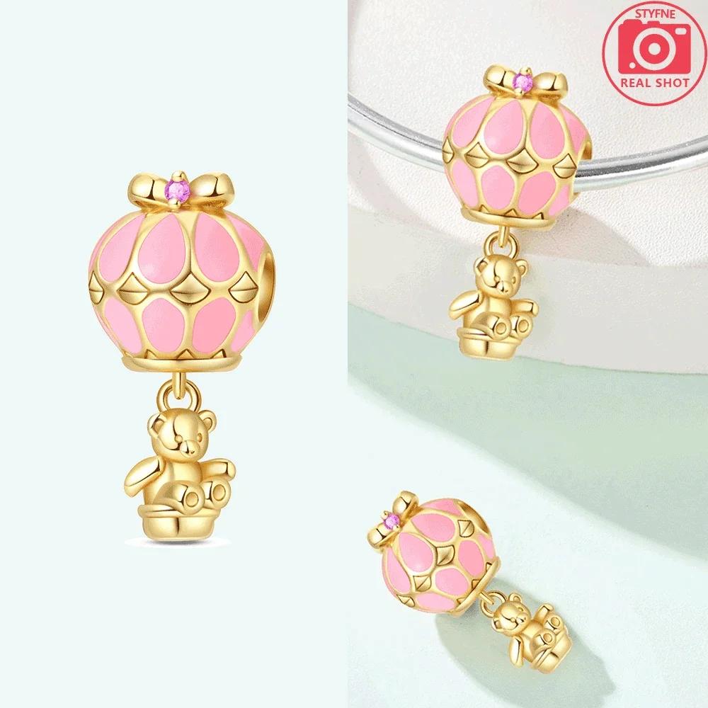 

Authentic Original Certified Copper Metal Gold Animal Bear Leopard Bead Components Compatible With Bracelet High Quality Fine Jewelry Women Do It