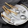 Fourchettes de table Abay Style Japonais en Acier Inoxydable 304 avec Manche en Bois