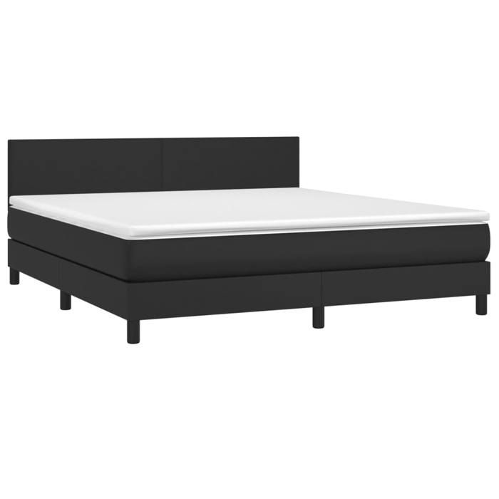3141011 vidaXL Divan Bed with Mattress Black 160x200 Cm